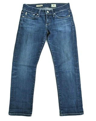 Jeans feminino AG Adriano Goldschmied Tomboy relaxado perna reta cropped tamanho 25 R - Imagem 1 de 4