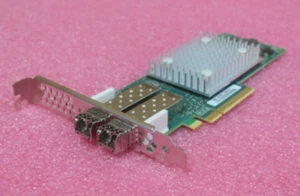 Dell QLogic QLE2692 Dual Port 16Gb FC PCIe x8 Host Bus Adapter HBA YCVFG + SFP - Zdjęcie 1 z 8