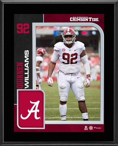 Quinnen Williams Alabama Crimson Tide 10.5" x 13" Player Plaque Cover