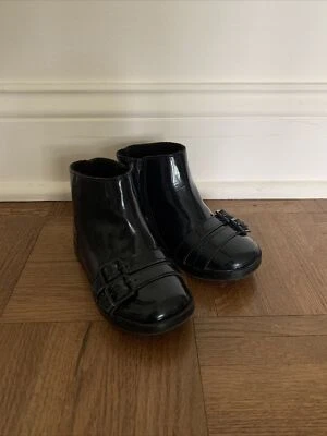 Zara Bebé Azul Botines Niñas Talla 23 EE. UU. Talla 5 Cremallera Lateral Botines Foto 1 de 4