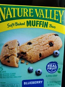 Nature Valley Soft-Baked Muffin Bars | Blueberry Snack Bars 5 count Pack - Picture 1 of 3