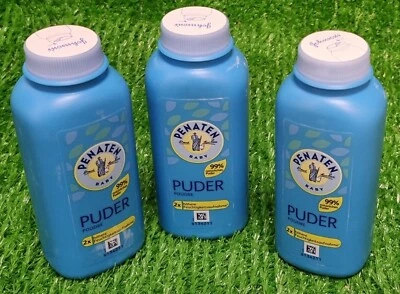 (45€/kg) 3x PENATEN Babypuder schützt vor Wundsein Babypflege (3x100g) Versand0€ - Bild 1 von 4