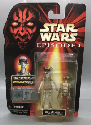 Boneco de ação Star Wars Episode I - Ody Mandrell CommTech com Droid - lacrado MOC - Imagem 1 de 4