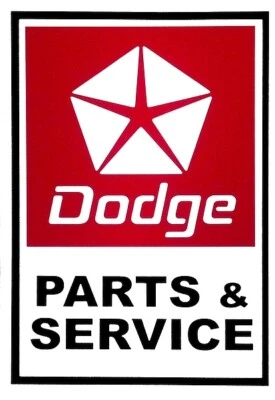 Letrero de garaje - Piezas y servicio Dodge - Tamaño 16,5" | Pared decorativa fácil de colgar  Foto 1 de 2