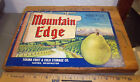 Mountain Edge Pears, original Label mounted on Wood, wall hanger, home decor