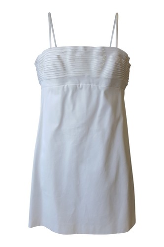 DSQUARED2 Mini Abito Corsetto Bianco Piegato Bianco (UK 10)