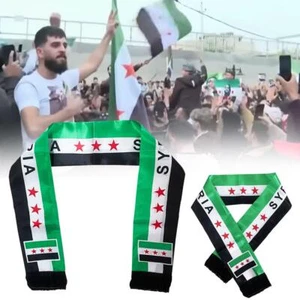 Syria Syrian Country LightweightFlag Printed Style Scarf US - Picture 1 of 15