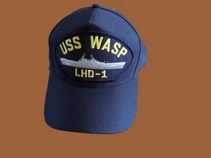 USS WASP LHD-1 NAVY SHIP HAT U.S MILITARY OFFICIAL BALL CAP U.S.A MADE - Picture 1 of 4