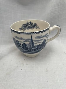 Vintage Stratford Upon Avon Blau Weiß Teetasse - Bild 1 von 8