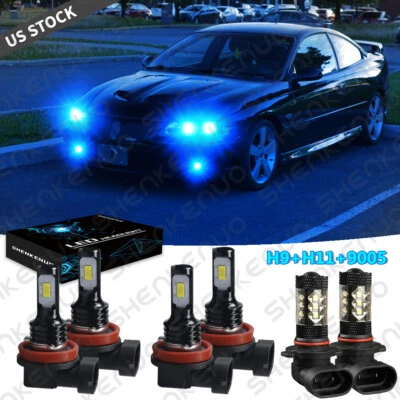 For Pontiac GTO 2004 2005 2006 6x 8000K LED Combo Headlights + Fog Lamp Bulbs - Image 1 of 4