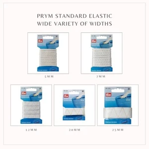 Prym elástico estándar 5mm, 7mm, 12mm, 20mm, 25mm Blanco - Imagen 1 de 11