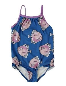 Baby Girls’ One Piece Swimsuit Fish Blue & Purple Carter’s Size 18 Month NWT - Picture 1 of 13