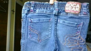 Roca Wear Jeans Girl Size 5 Flare Leg 5-Pocket Stretch Waist GREAT Gently Used - Picture 1 of 24
