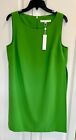 NWT Trina Turk size 10 mojito green Capistrano sleeveless side-split shift dress