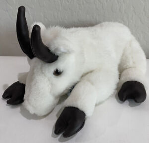 Kipmik Products Plush White Mountain Goat Soft 12” Stuffed Animal Alaska Tag