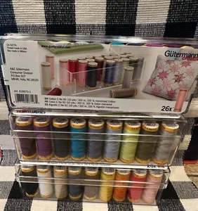 3 New Guitermann Assorted Thread Sewing 78 Cotton Spools Quilting Crafts - Picture 1 of 3