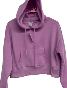 Junior’s Long Sleeve Full Zip Hoodie Sweatshirt Solid Purple Size Medium - Picture 1 of 10