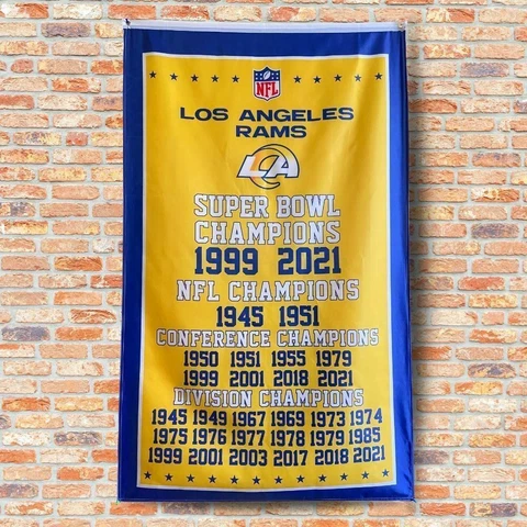 Premium Flag Los Angeles Rams 3x5 ft Banner Super Bowl LVI Champs NFL LA Winners Cover