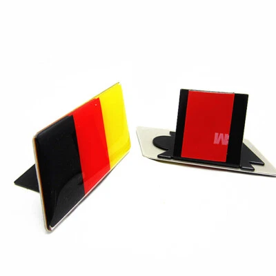 For Audi A4 Q5 Q7 Germany Flag Car Resin Front Grille Grill Emblem Badge Sticker - Image 1 of 4