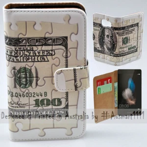 For Huawei Series - USD $100 Puzzle Theme Print Wallet Mobile Phone Case Cover - Picture 1 of 3