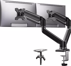 Dual Monitor Mount up to 32 in Screen Max 22 lbs Each Arm Gas Spring, Adjustable - Picture 1 of 7