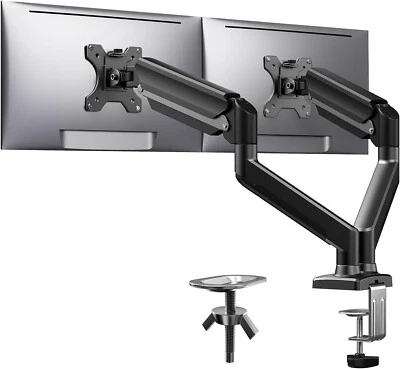 Dual Monitor Mount up to 32 in Screen Max 22 lbs Each Arm Gas Spring, Adjustable - Image 1 of 4