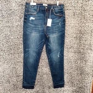 Tricot by C'est Toi Jeans Damen 2 XLARGE Blau Mid Rise Ankle Skinny Distressed - Bild 1 von 10