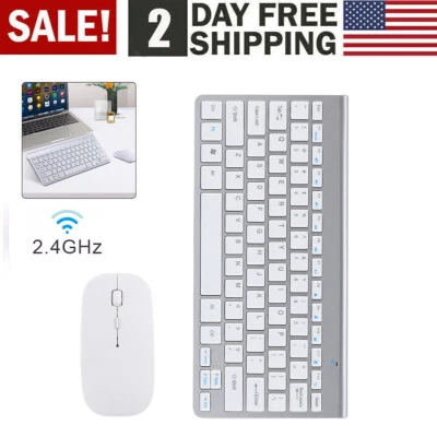 Mini Wireless Keyboard And Mouse Set Waterproof 2.4G For Mac Apple PC Computer - Image 1 of 4