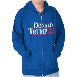 Donald Trump US Presidential Election 2024 Sweatshirt Zip Up Hoodie Men Women