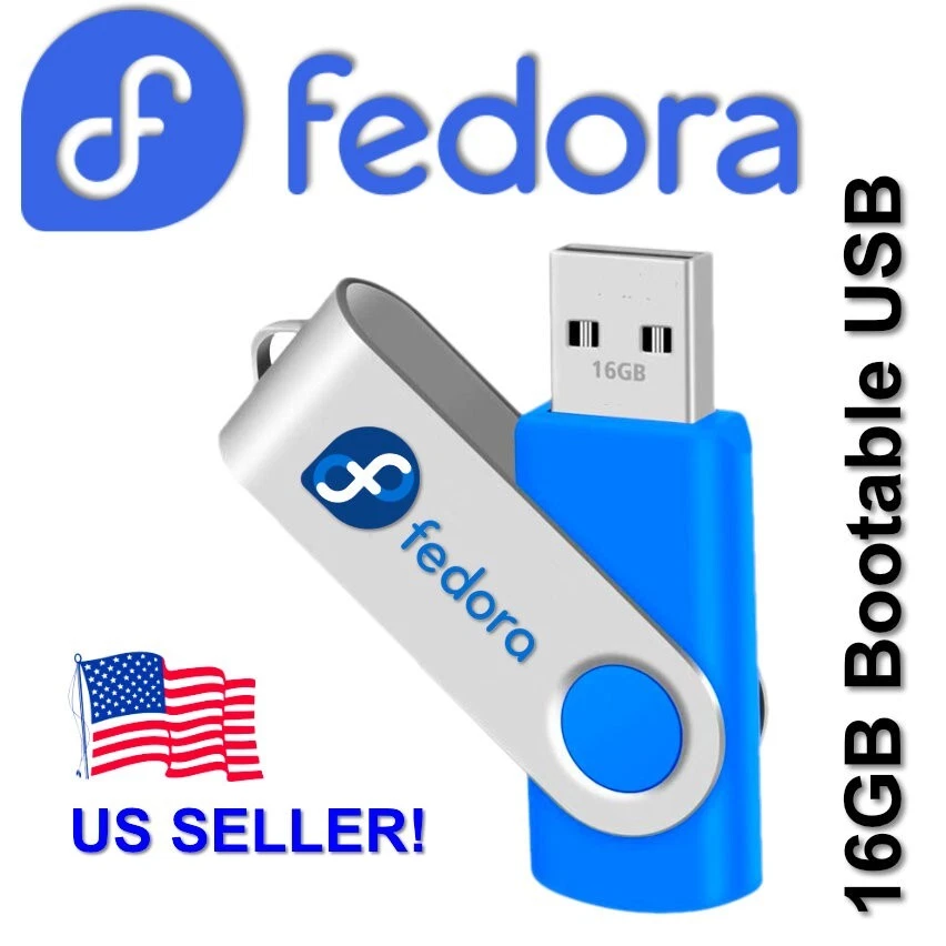 Fedora 41 64bit USB Drive Linux w/GNOME Bootable Live or Install, FREE SHIP - Image 1 of 1