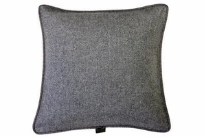 Tejido gris/azul mezcla azul marino con puntos marrones y blancos tuberías de seda, 43x43 - Imagen 1 de 4