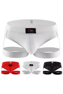 Briefs Underpants Underwear Men Panties Pouch Red Black Cotton+Spandex - Picture 1 of 6
