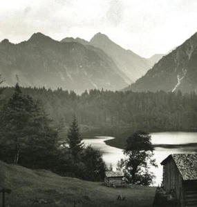 Deutschland Bayerisches Hochland Freiberg Oberstdorf altes NPG Stereo Foto 1900 - Bild 1 von 3