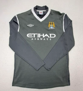 Maglia Manchester City Umbro Uomo 44 Grigio Calcio Portiere Kit 2009-2010 - Foto 1 di 14