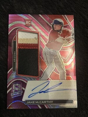 Jake McCarthy Rookie Autograph Memorabilia Patch /49- Spectra Panini Prizm - Image 1 of 4