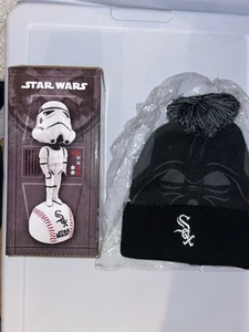 Chicago White Sox Winter Beanie Star Wars Darth Vadar & Stormtrooper bobblehead - Picture 1 of 2