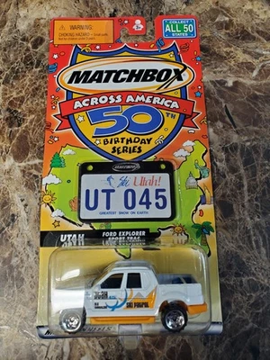 2001 Matchbox 50Th Birthday Featuring UTAH FORD EXPLORER SPORT TRAC - #UT-045 - Image 1 of 4