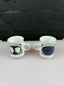2 x Denby Charles and Diana Marriage 1981 Tea Coffee Mugs Set - Picture 1 of 5