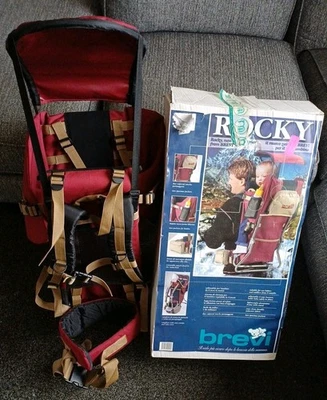 Brevi Adventure Baby Carrier Hiking Walking Outdoor Backpack Maroon Framed READ  - Image 1 of 4