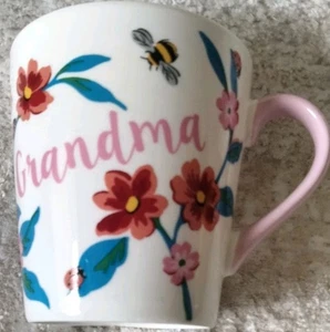 Cath Kidston Weihnachtsgeschenk für *Oma* Keramiktasse mit roten & rosa Rosen - Bild 1 von 7