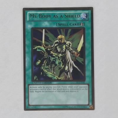 YuGiOh My Body as a Shield GLD3-EN041 Gold Series 3 Gold Rare Limited Ed - Image 1 of 2