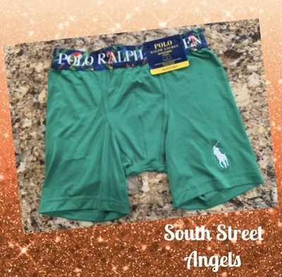 POLO RALPH LAUREN ~ KAYAK GREEN ~ RECYCLED MICROFIBER BOXER BRIEF ~ SMALL - Image 1 of 4