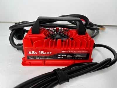 Cargador de carro de golf TRAMROOT 15 amperios para Club Car de 48 voltios DS y plomo ácido precedente  Foto 1 de 4