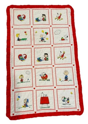 Manta acolchada marrón Peanuts Snoopy Charlie ~56x36 pulgadas *Imperfecciones NOV25 Foto 1 de 4