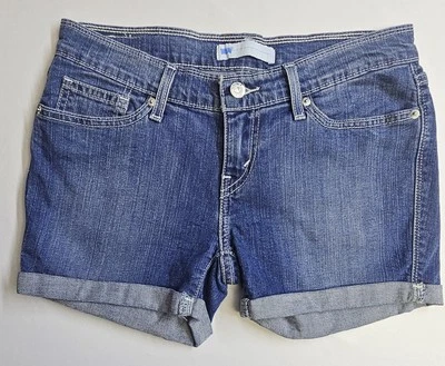 Pantalones Cortos de Jean Levi's Azul Denim Talla 9 Corte Puños Elásticos Foto 1 de 4