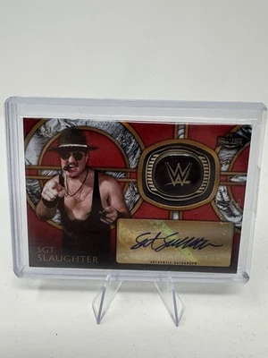 Sgt. Slaughter 2018 Topps WWE Legends Wrestling HOF RING + AUTO 1/1 - Image 1 of 2