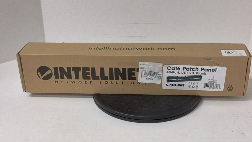 Intellinet Cat6 Patch Panel 48-Port UTP 2U Black IPP-19C648-2U - Image 1 of 2