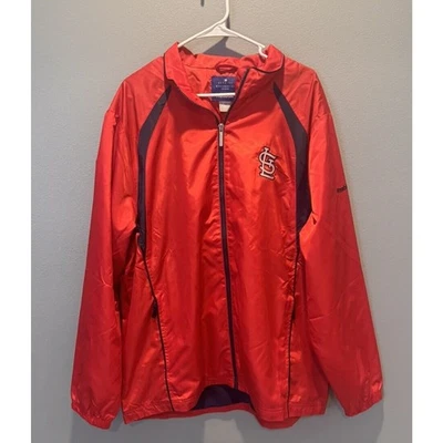 Ветровка бейсбольная Reebok St. Louis Cardinals MLB куртка на молнии мужская размер XL - Изображение 1 из 4