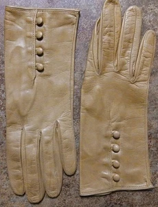 Guanti da guida vintage Pusateri Firenze donna taglia 7,5 pelle marrone/beige - Foto 1 di 6