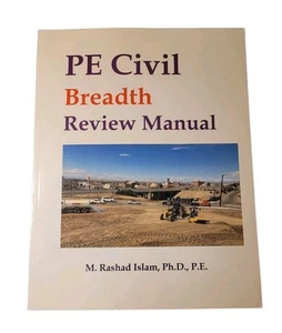 PE Civil Breadth Review Manual by M. R. Islam (2022, Trade Paperback) New - Imagen 1 de 17